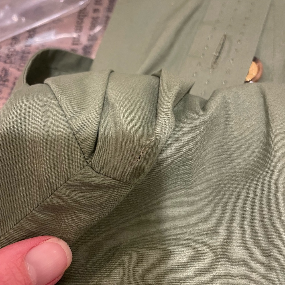 Tory Burch Olive Green Utility Shirt Dress - Picture 8 of 8